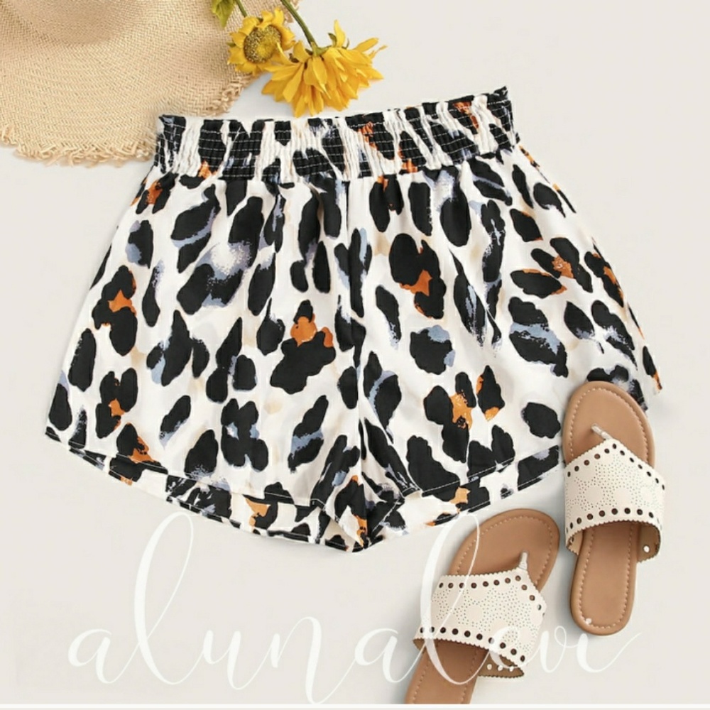 Leopard print shorts